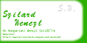 szilard wenczl business card